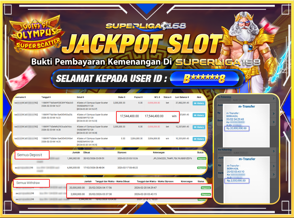 SUPERLIGA168 GATES OF OLYMPUS SUPER SCATTER Rp.22,000,000LUNAS